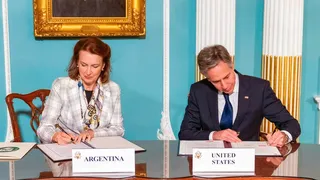 Argentina y EEUU profundizaron su alianza estratégica con un acuerdo firmado por Mondino y Blinken